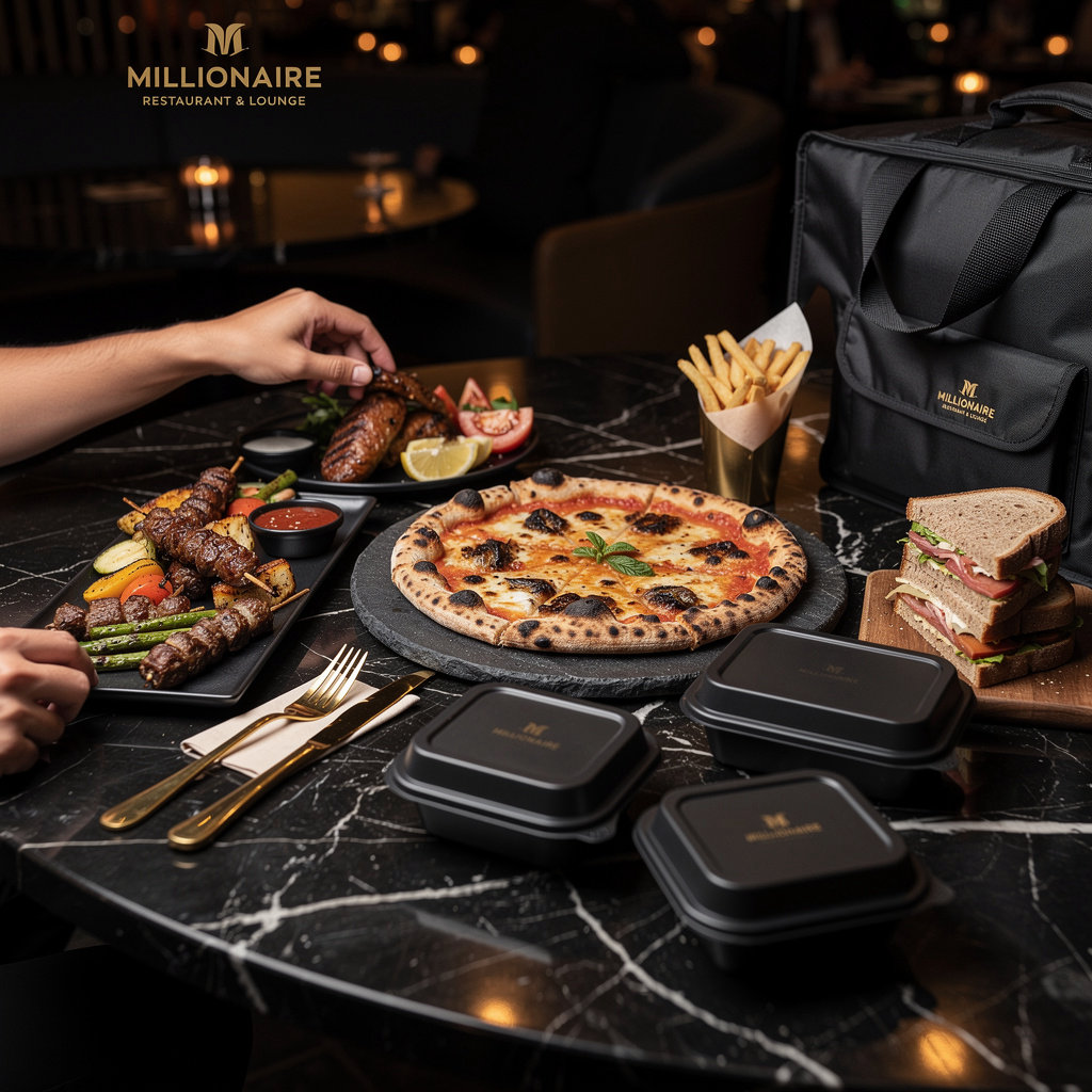 Millionaire Restaurant & Lounge signature grill, pizza, and sandwich menu items in Jeddah